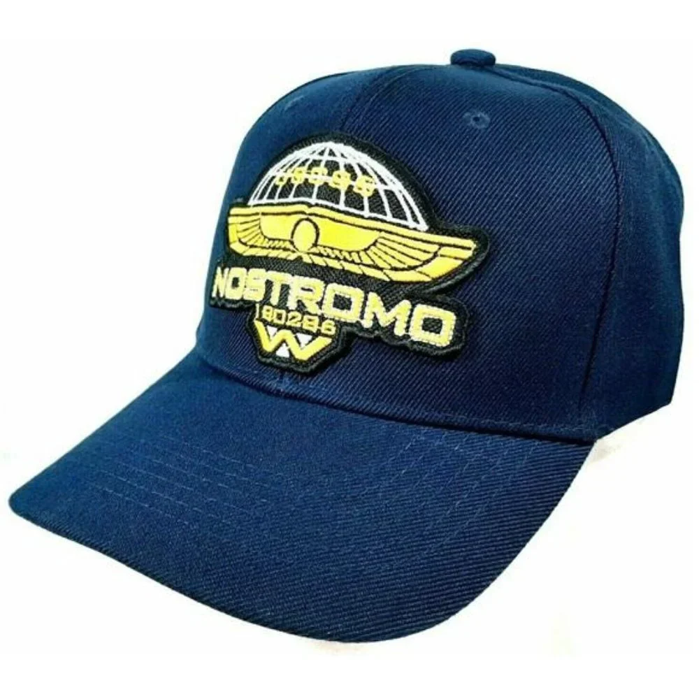 Alien Movie Fans 90s Retro Vintage USCSS Nostromo Baseball Hat Dad Navy Blue Cap - Picture 2 of 8